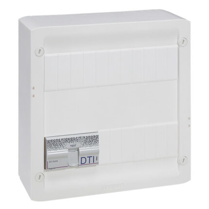 Tableau de communication basique avec brassage Legrand équipé et précâblé 4 prises RJ45